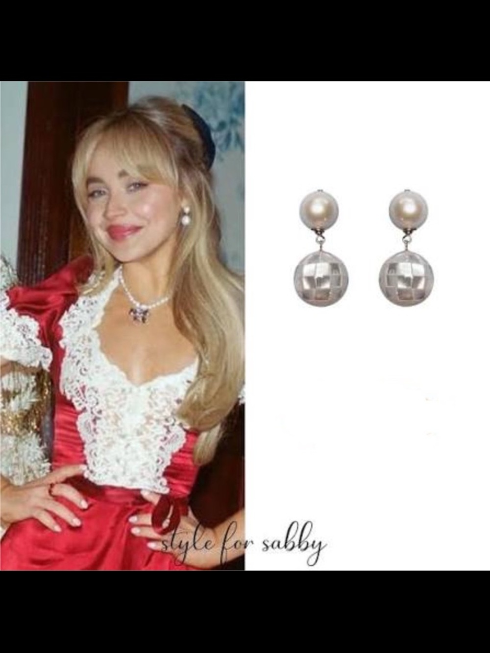 Notte Disco Pearl Earrings ASO Sabrina Carpenter